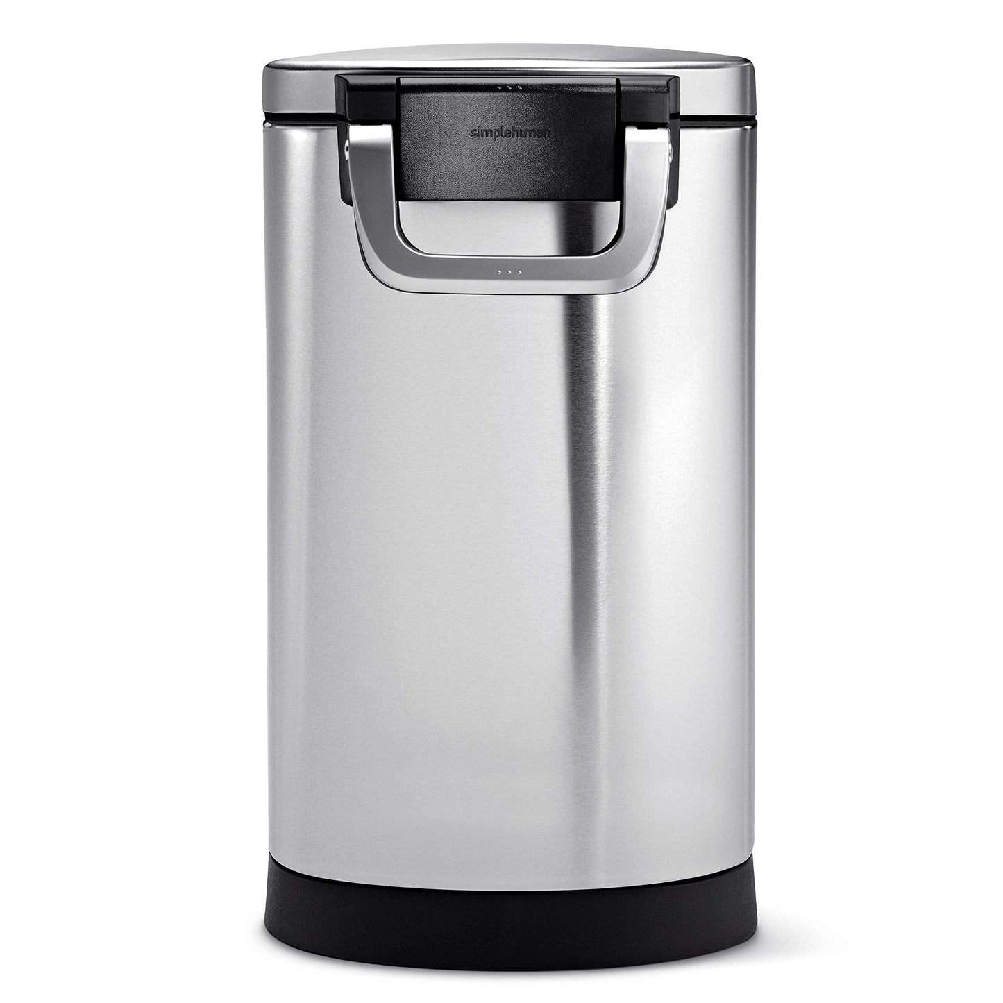 simplehuman Medium Pet Food Storage Container, Holds 25-29 lb / 11-13 kg of Dry Dog Food, Cat Food, or Bird Seed, Airtight Lock-Tight Lid with Magnetic Scoop, BPA-Free, Brushed Stainless Steel
