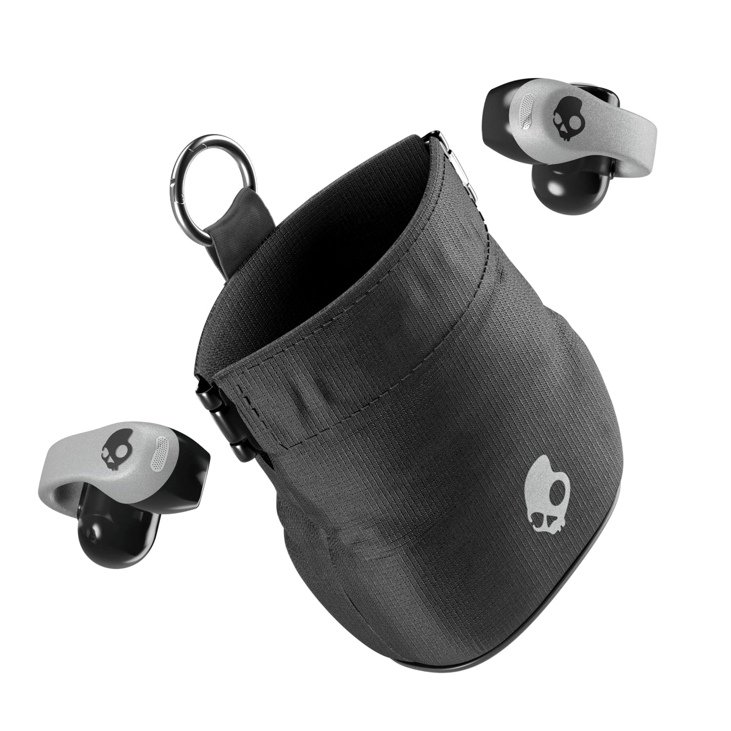 Skullcandy Push 720 Open Wireless Open Ear Bluetooth Earbuds, Headphones, Waterproof, Clip-On Lightweight Design, 30 Hours Battery, Wireless Charging Pouch, Microphone for iPhone Android - Chrome
