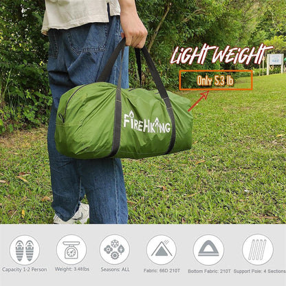FireHiking Hot Tent with Stove Jack Ultralight Teepee Half Inner Tent for 1-2 Person Camping