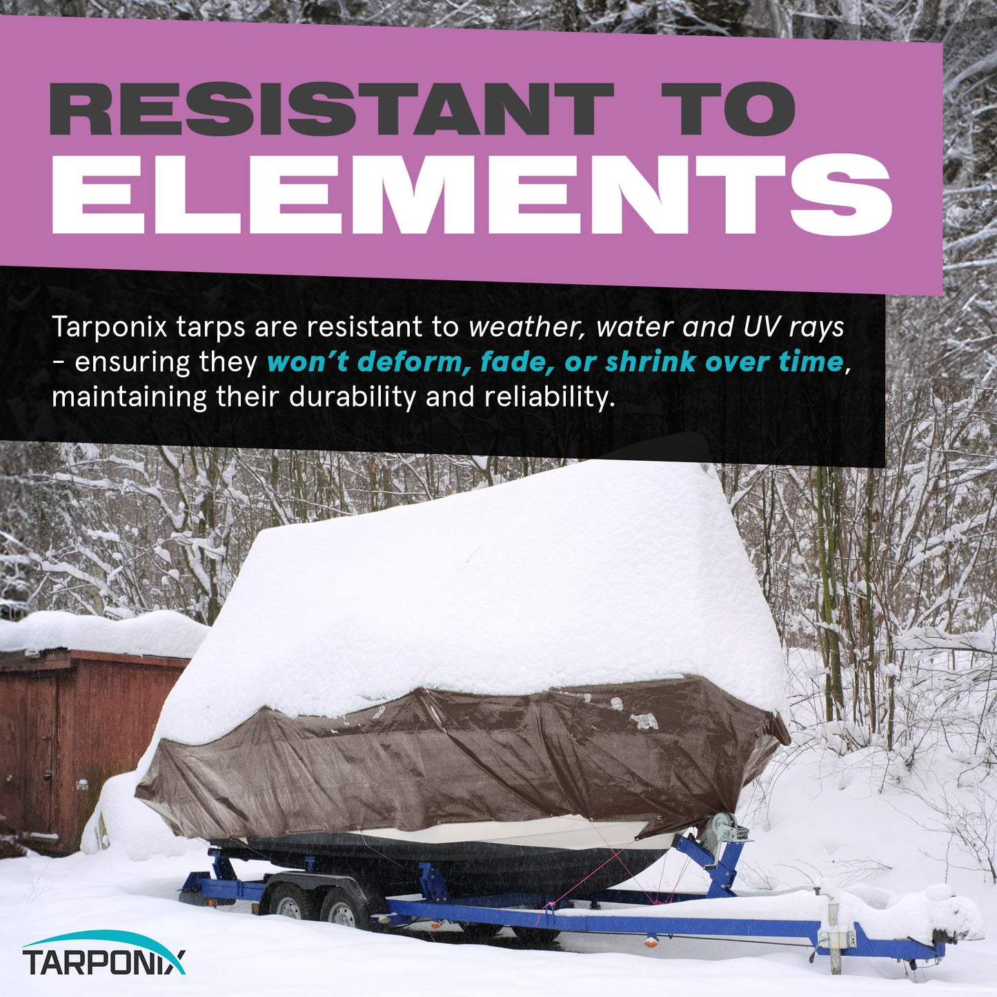 Tarponix 20' x 20' Ultra Heavy Duty Tarp – 20 Mil Brown/White Waterproof Outdoor Cover, UV Protection, Reinforced Corners, Ideal for Camping, Tent, and Outdoor Use