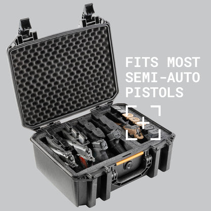Pelican Vault v300-5 Pistol and 19 Magazine Pre-Cut Foam Gun Case (Black)