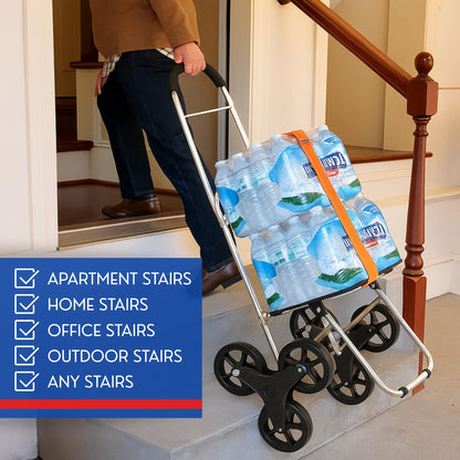 Shopping Cart, Super Loading Stair Climber 220 lbs Capacity, Grocery Foldable Trolley with Extra Large Shopping Bag Laundry Utility Cart with Adjustable Bungee Cord (Gray)