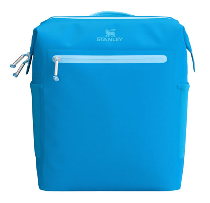 Stanley All Day Madeleine Mini Backpack Soft Cooler 14 Quarts | 20 Can Cooler with Handle and Shoulder Straps | Stays Cold for Hours | Insulated Travel Bag with Zipper | BPA-Free | Azure
