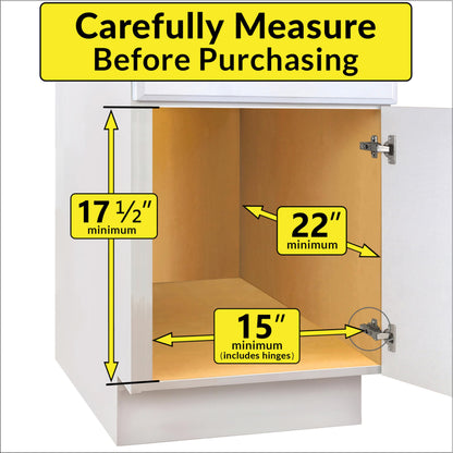 LYNK PROFESSIONAL® SELECT™ Pull Out Cabinet Organizer - 14" x 21" - Slide Out Cabinet Organizer for Kitchens - Sliding Shelves - Pull Out Drawer, Pots and Pans Storage - Lifetime Ltd Warranty - 2 Tier