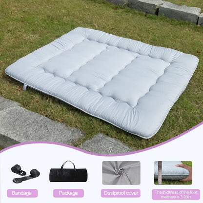 MIRUO Sleeping Mat on Floor for Adults, Kids Futon Mattress SleepMattress Pads Sleeping Mat Floor Mattress for Adults Japanese Mattress Car Camping Mattress Full Size (A-GE11012-M-USAM021)