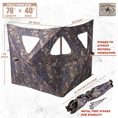 Rig'Em Right Hydeout Go Blind, Gore Optifade Timber (075-T)