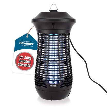 Flowtron Outdoor Bug Zapper | 4000 Volt Electric Insect Killer with ¾ Acre Coverage | Non-Clogging Shock Grid | Kills Mosquitoes Flies & Flying Insects | Patio Deck Yard Camping | ETL Certified