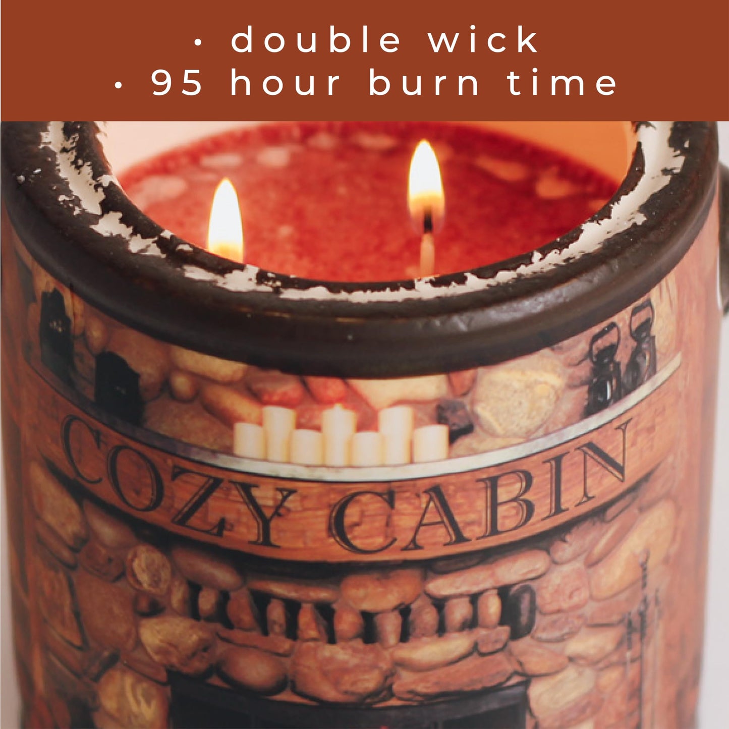 A CHEERFUL GIVER 95hr 20oz Scented Candle - Cozy Cabin - Multi-Wick Glass Candle - Gifts For Men and Women