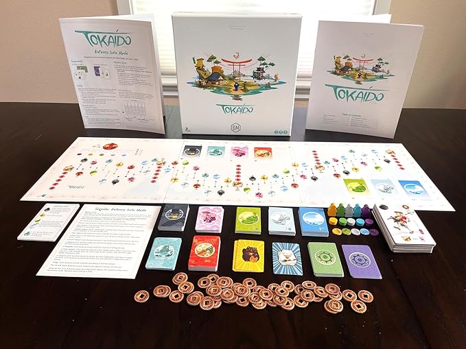 Stonemaier Games: Tokaido (Base Game) by Antoine Bauza | A Zen Strategy Board Game About Traveling in Japan for Adults and Family | Journey and Exploration from Kyoto to Edo | 1-5 Players 45 Mins