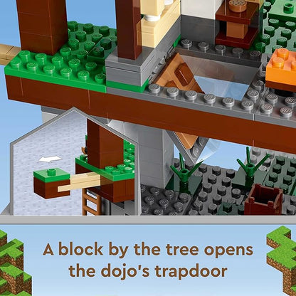 Lego Minecraft The Training Grounds Toy Building Set 21183 Minecraft Toy for Kids Boys and Girls Age 8+ Years Old Building Kit with House Cave Trapdoor and Ninja Rogue and Bat Minecraft Figures