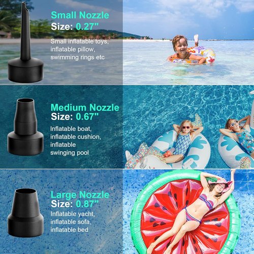 Electric Air Pump - Quick-Fill Portable AC110-120V for Inflatables, Mattresses & Pool Floats