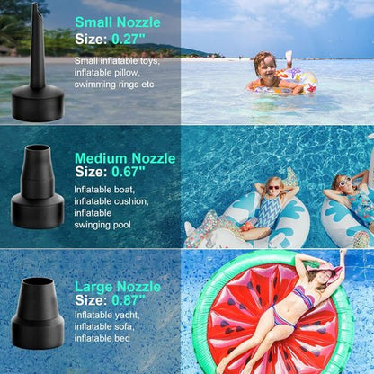 Electric Air Pump - Quick-Fill Portable AC110-120V for Inflatables, Mattresses & Pool Floats