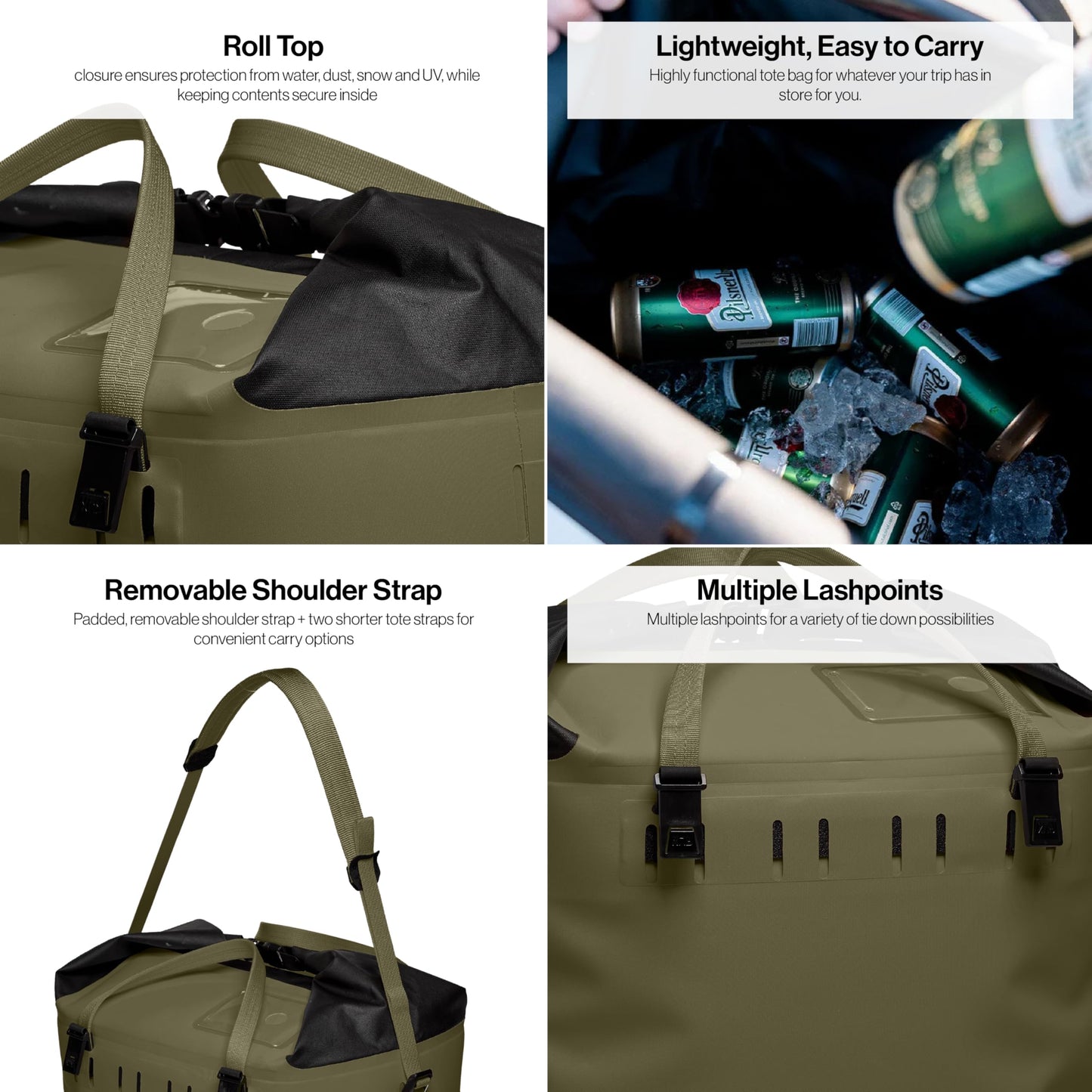 RUX 25L Soft Cooler Bag (Green) - Adventure-Ready Modular Cooler - Waterproof, Lightweight, Highly Functional Cooler Bag, and Perfect for Overlanding, Camping, and Van Life