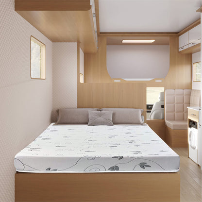 Greaton, 4-Inch High Density Foam RV Mattress Replacement, Medium Firm, Travel Camper Trailer Truck and Bunk, Pressure-Relief Support, Made in USA, 72" x 30"