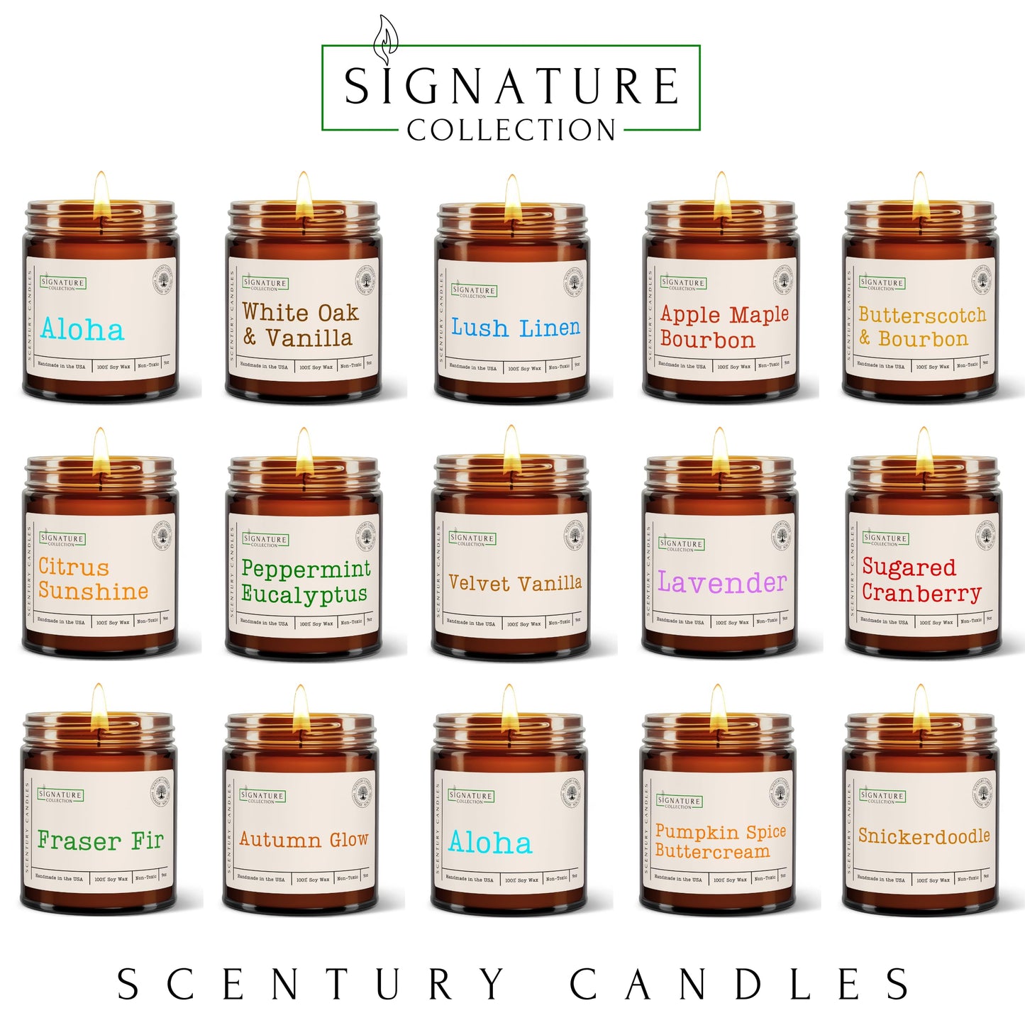 Autumn Glow Fall Scented Candle, Many Scents to Choose from, All Natural Non-Toxic Soy Wax, Handmade in The USA (Autumn Glow)