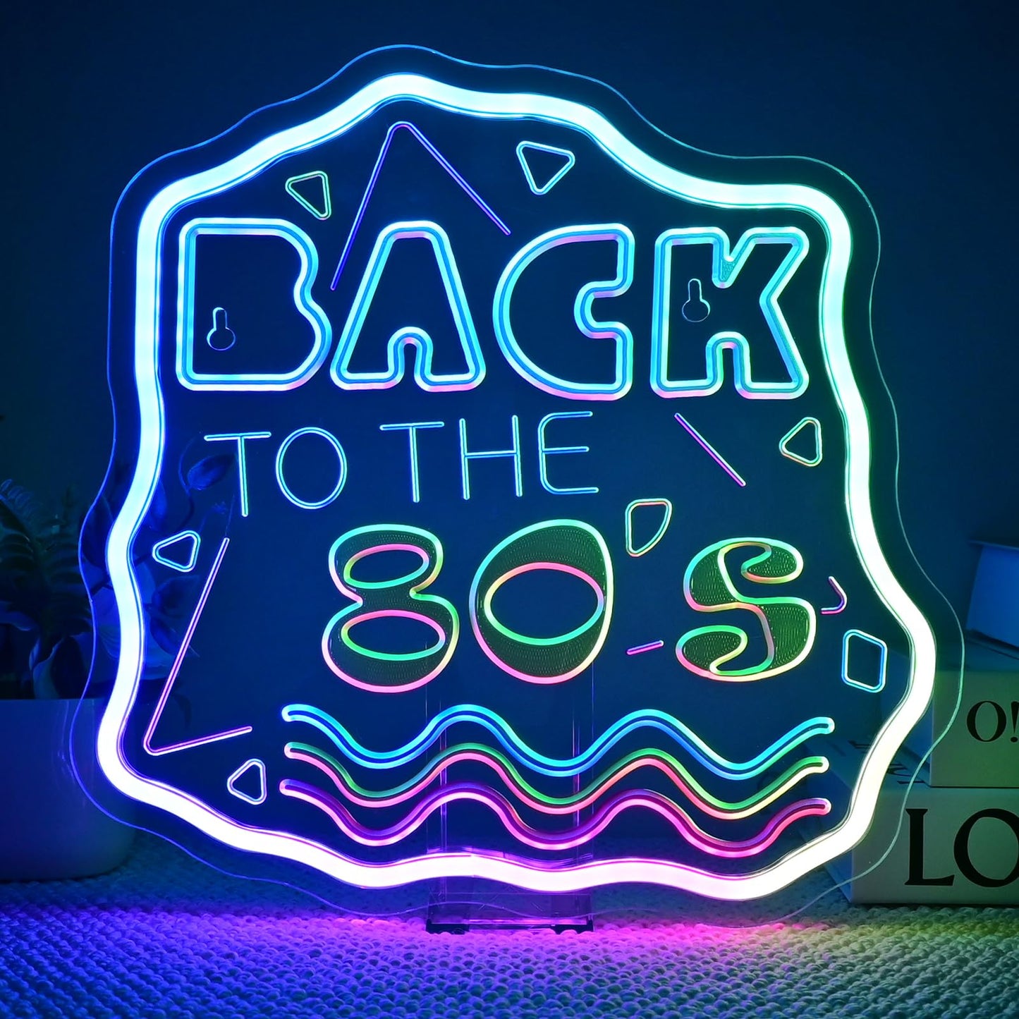 This Must Be The Place Neon Sign Warm White Letter Led Signs for Wall Decor Usb Word Light Up Signs for Bedroom Salon Man Cave Beer Home Bar Wedding Birthday Party Decor Gifts