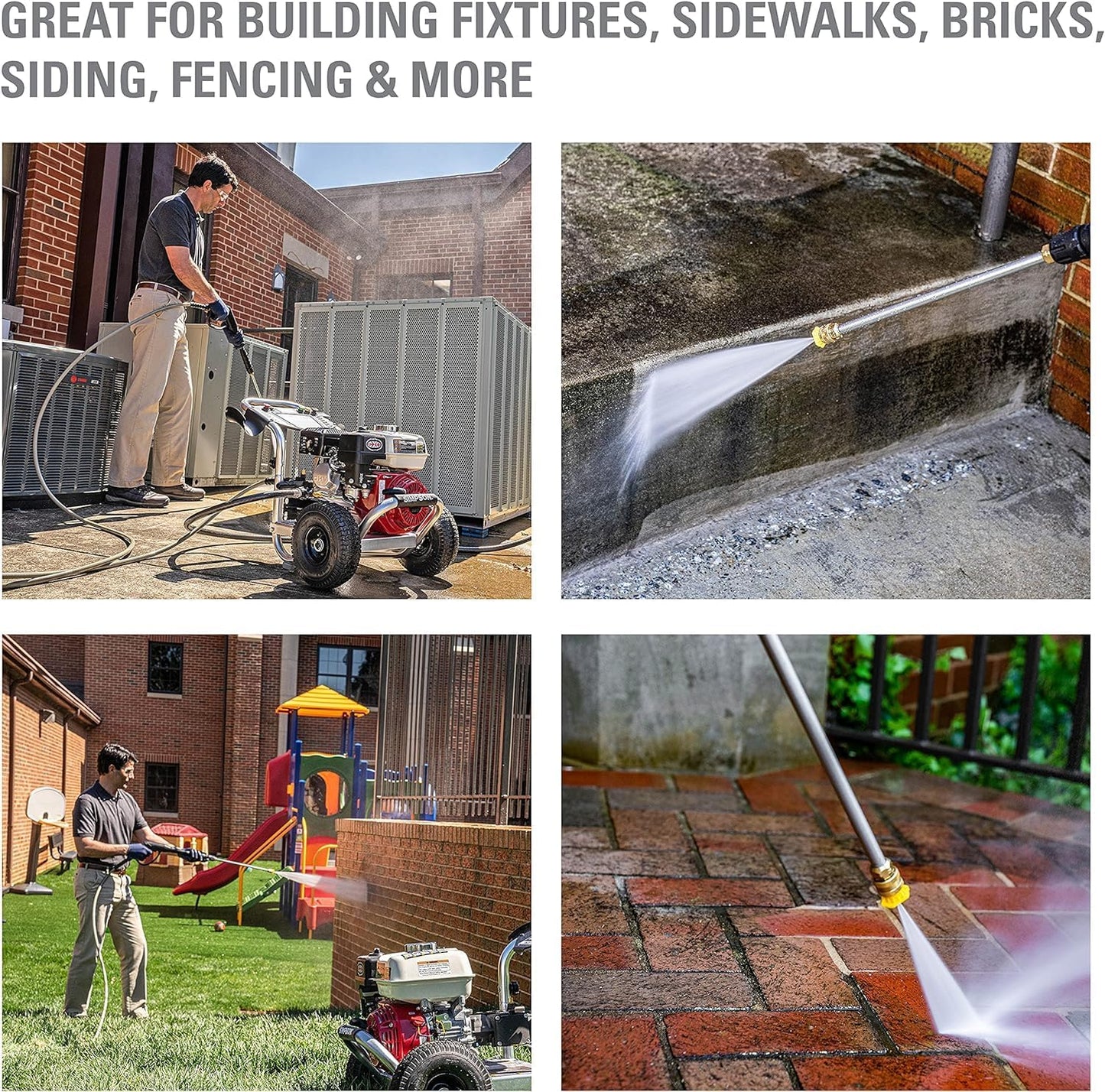 Simpson 3600 PSI Gas Pressure Washer - 2.5 GPM Commercial Power with Honda GX200 Engine & 35' Hose