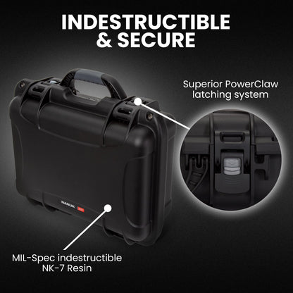 NANUK 920 Hard Case with Padded Divider, IP67 Waterproof, Dustproof and Impact Resistant, 16.7” x 13.4” x 6.8”, Rugged Construction for Ultimate Protection, Made in Canada – Black