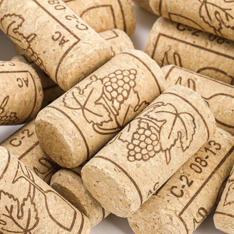 Tebery 100 Pack #8 Natural Wine Corks, 7/8" x 1 3/4" Premium Straight Cork, Wine Stopper for Corking Wine Making Art Projects