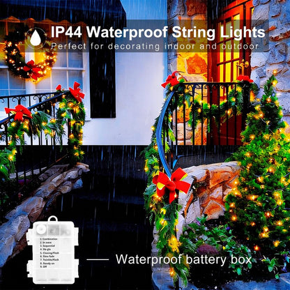2 Pack 140Ft 400 LED Fairy Lights Battery Operated with Remote & Timer, Silver Wire Twinkle Lights Outdoor Indoor, Waterproof Fairy String Lights for DIY Bedroom Christmas Parties Tree Garden Decor