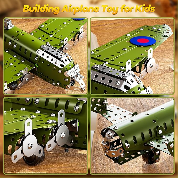 Building Toys Model Airplane Kits for Boys 8-12 Project Building Toys for Kids Educational Assemble Science Kit Airplane Toy Birthday Gifts for Teenagers Boys Ages 8 9 10 11 12