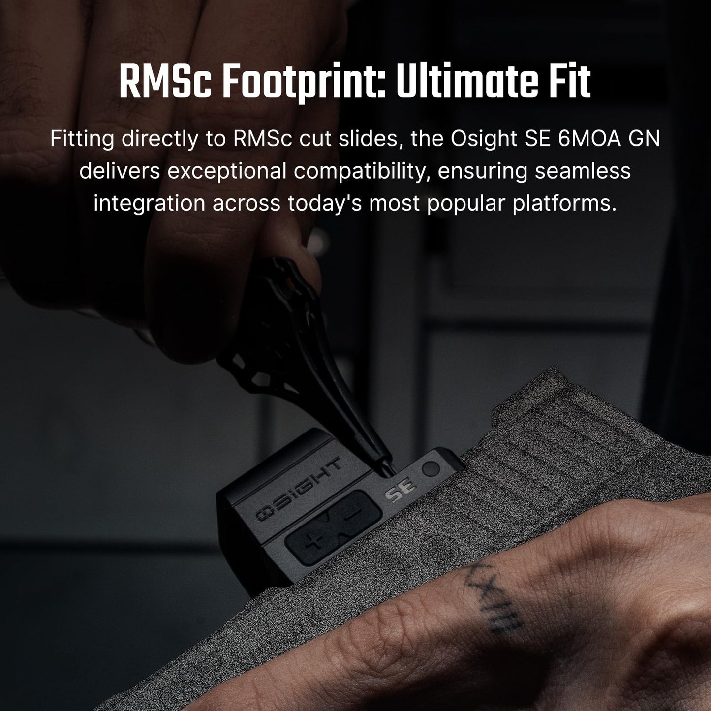OSIGHT SE 6 MOA Green Dot Enclosed Micro Sight with RMSc/K Footprint, Parallax-Free Durable Optic for Subcompact Setups