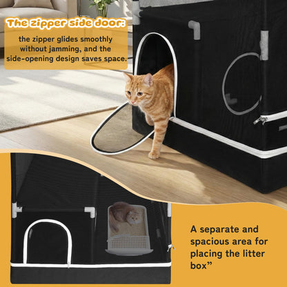 Large Cat Cage, Cat Enclosure Indoor, Cat Playpen for Adult Cats, Kittens & Small Animals, Multi-Level Kennel, Spacious Multi-Level Cat Cage for Indoor Use, Safe Playpen for Small Pets