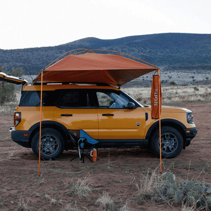 MoonShade Portable Vehicle Awning, Large 9' x 7' Shade Coverage, Lightweight Durable Car Canopy Suitable for Trucks SUVs Vans Campers and More (Sunset)