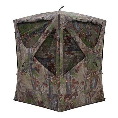Barronett Blinds® Prowler 300™ Hub Hunting Blind – 80” Tall for Standing Shots, Adjustable Archery Windows, Shoot-Through Mesh, Bloodtrail® Backwoods, PR301BW
