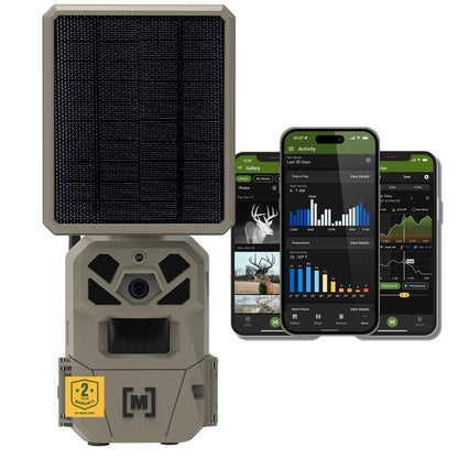 Moultrie Edge Solar Cellular Trail Camera - Integrated Solar Panel with Battery - 40MP - 1080p Video - Night Vision - Multi-Carrier LTE Auto-Connect - Built-in Memory - 0.4s Trigger Speed