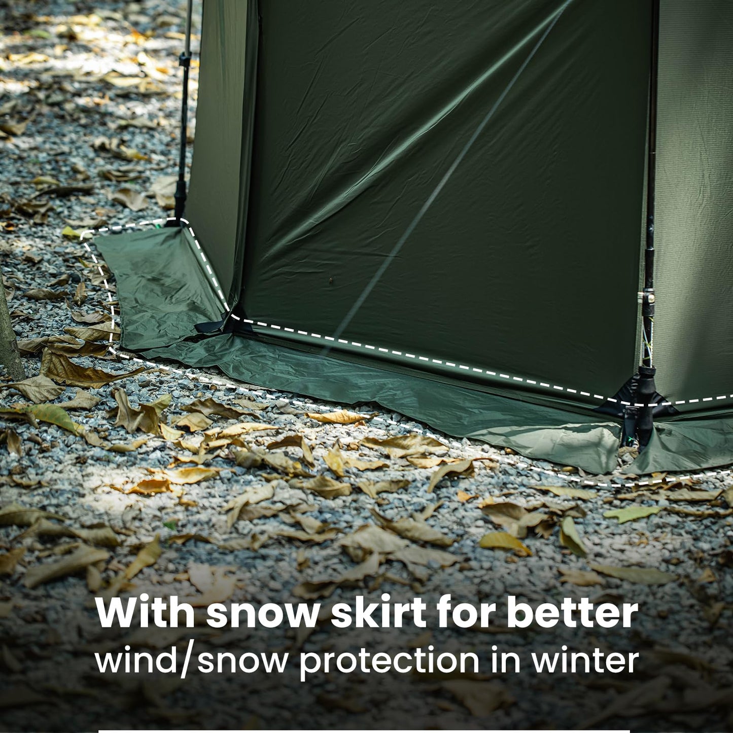 OneTigris TEGIMEN Hammock Hot Tent with Stove Jack, Spacious Versatile Wall Tent with Snow Skirt, 3000mm Waterproof