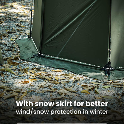 OneTigris TEGIMEN Hammock Hot Tent with Stove Jack, Spacious Versatile Wall Tent with Snow Skirt, 3000mm Waterproof