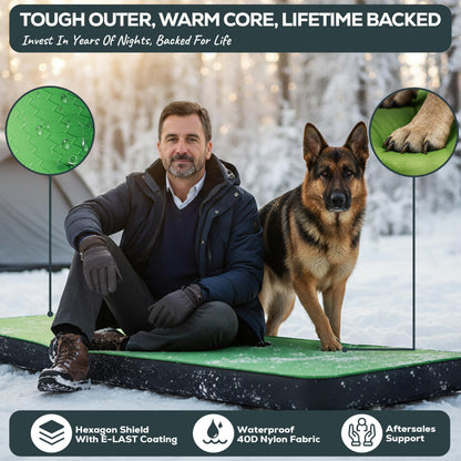 Gear Doctors Artemis 8.3 R-Value Self Inflating Sleeping Pad Camping—Air Mattress Camping—Mattress Pad 4 Season 3D Air Foam 4" Thick Insulated Inflatable Foam Sleeping Mat for Luxury Camp/Car/Cot/Tent