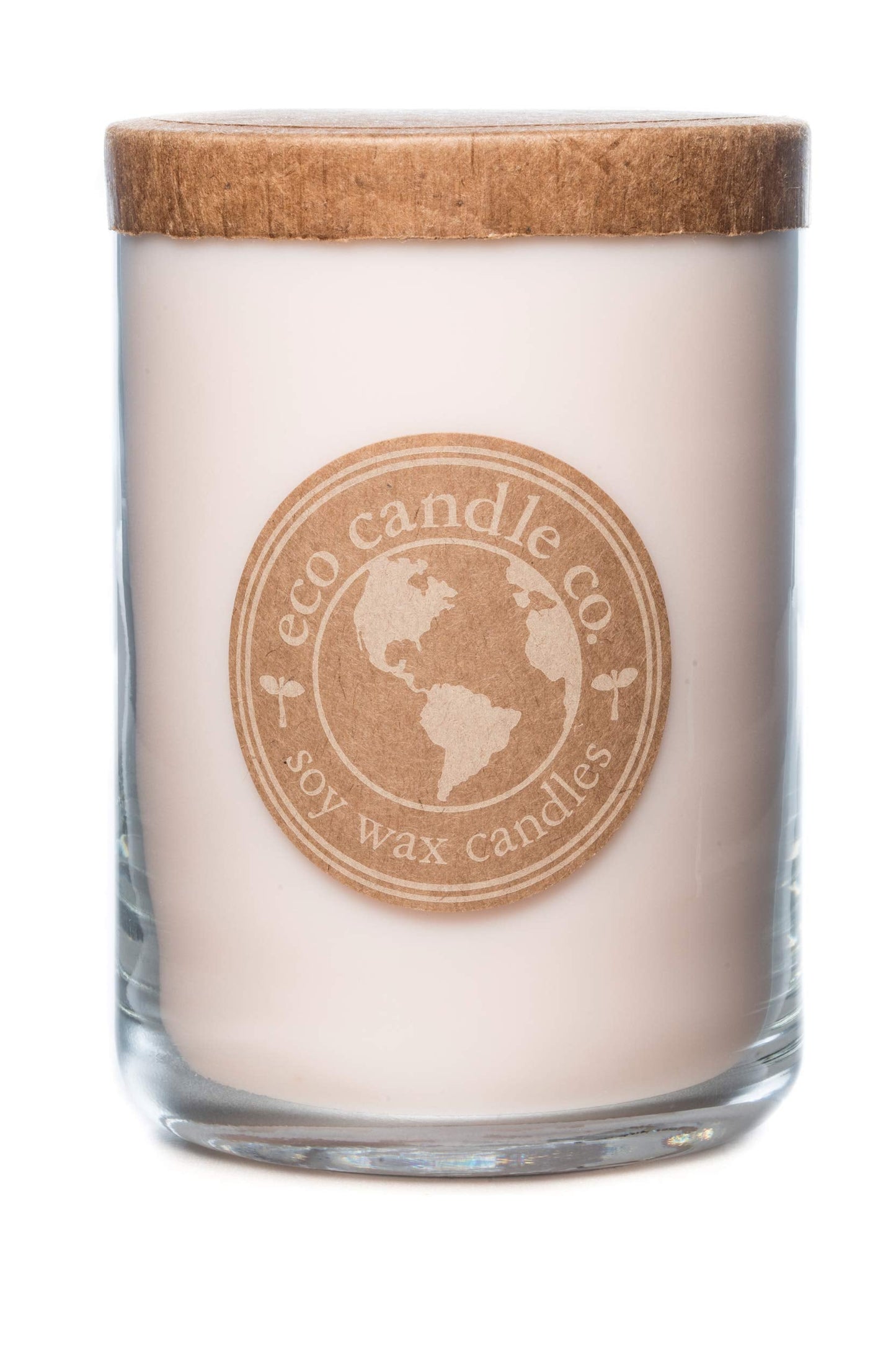 ECO CANDLE CO. Recycled Candle, Lovely, 26 oz. - Scents of Lavender, Rosewood, Orchid, Bergamot, Cedarwood, & Musk - 100% Soy Wax, No Lead, Kraft Paper Label & Lid, Hand Poured, Midwest Soybeans