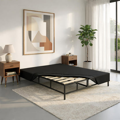Boyd Sleep Full Size Omni Base 2-in-1 Metal Bed Frame or Foundation, Easy Assembly, Removable Legs, Heavy Duty Support, Headboard Brackets Included, Box Spring Alternative