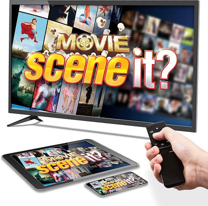 Scene It? Movie Trivia Board Game The Ultimate Movie Knowledge Test Puzzle-Solving Family Party Game Stream Real Clips with Gamestar App
