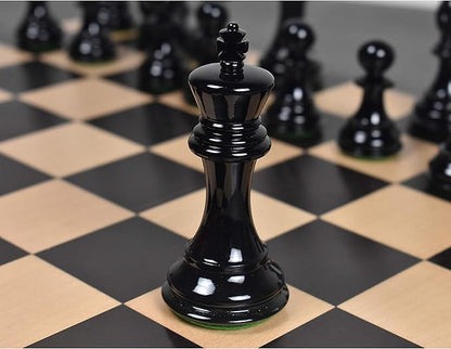 RoyalChessMall-4.1 Pro Staunton Weighted Red &amp Black Painted Wooden Chess Pieces Only Set