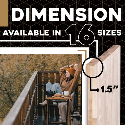 DuraSteel 30x36 Butcher Block Countertop - Maple Solid Wood Workbench for Kitchen, Restaurant, Cabinet, Desk Top, Wood Board, Large Counter Cutting Island Long, Bakery Worktable Dough - Table Top Only