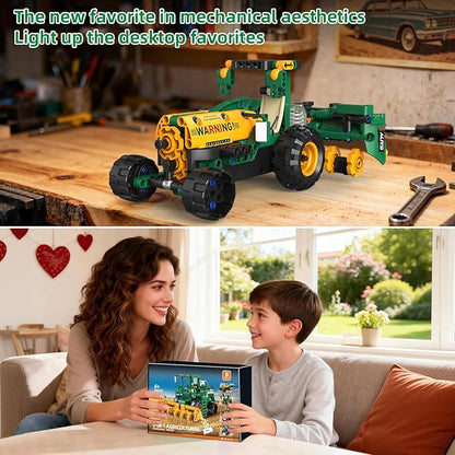 5 in 1 STEM Robot Toys Building Kits for Kids Ages 6-14 App &amp Remote Control STEM Harvester/Plowing Cart/Water Truck Robot Building Set Programmable Transformers RC Robotics Gifts for Kids Boys