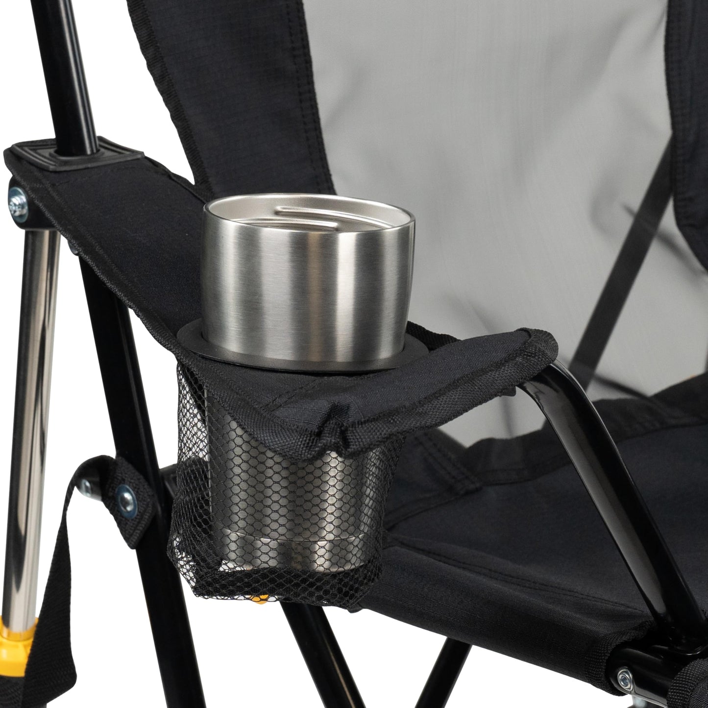GCI Outdoor Comfort Pro Rocker Camping Chair | Portable Folding Rocking Chair with Durable Armrests & Drink Holder | Official Collegiate Licensed Sideline Sports Chair | USC Trojans
