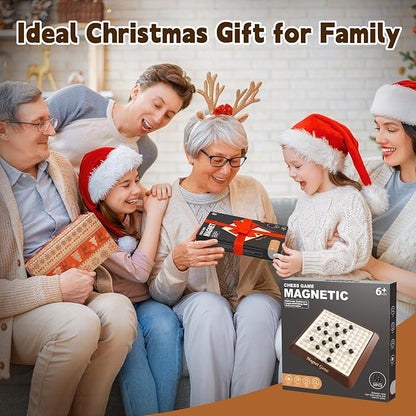 Magnet Game Board Games for Kids 8-12 Family Games for Kids and Adults Magnetic Game Chess with Storage Board for Family Game Night 2-4 Players