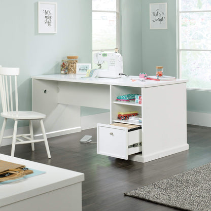 Sauder Craft Pro Series Craft Table/ Pantry cabinets, in White finish