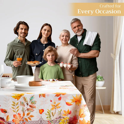Maison d' Hermine Table Cloth Rectangle Table 100% Cotton 70 x 90 Inches Fall Tablecloth Reusable Everyday Use for Thanksgiving Christmas Decorations Dining Farmhouse Party (Amarante)