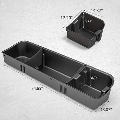 oEdRo Underseat Storage for Ford F150(2015-2026) SuperCrew/Crew Cab & F-250/350/450/550(2017-2026) Super Duty, Upgraded Rear F-150 Under Seat Storage Truck Organizer Tool Box