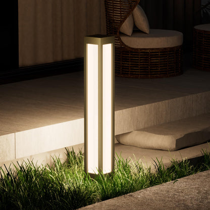 SkyGlow 32" Bollard Light, 120V Line Voltage Aluminum LED IP65 Waterproof Outdoor Modern Landscape Path Lights, 3000K Curb Appeal for Garden Pathway Lawn Patio Courtyard Driveway Commercial