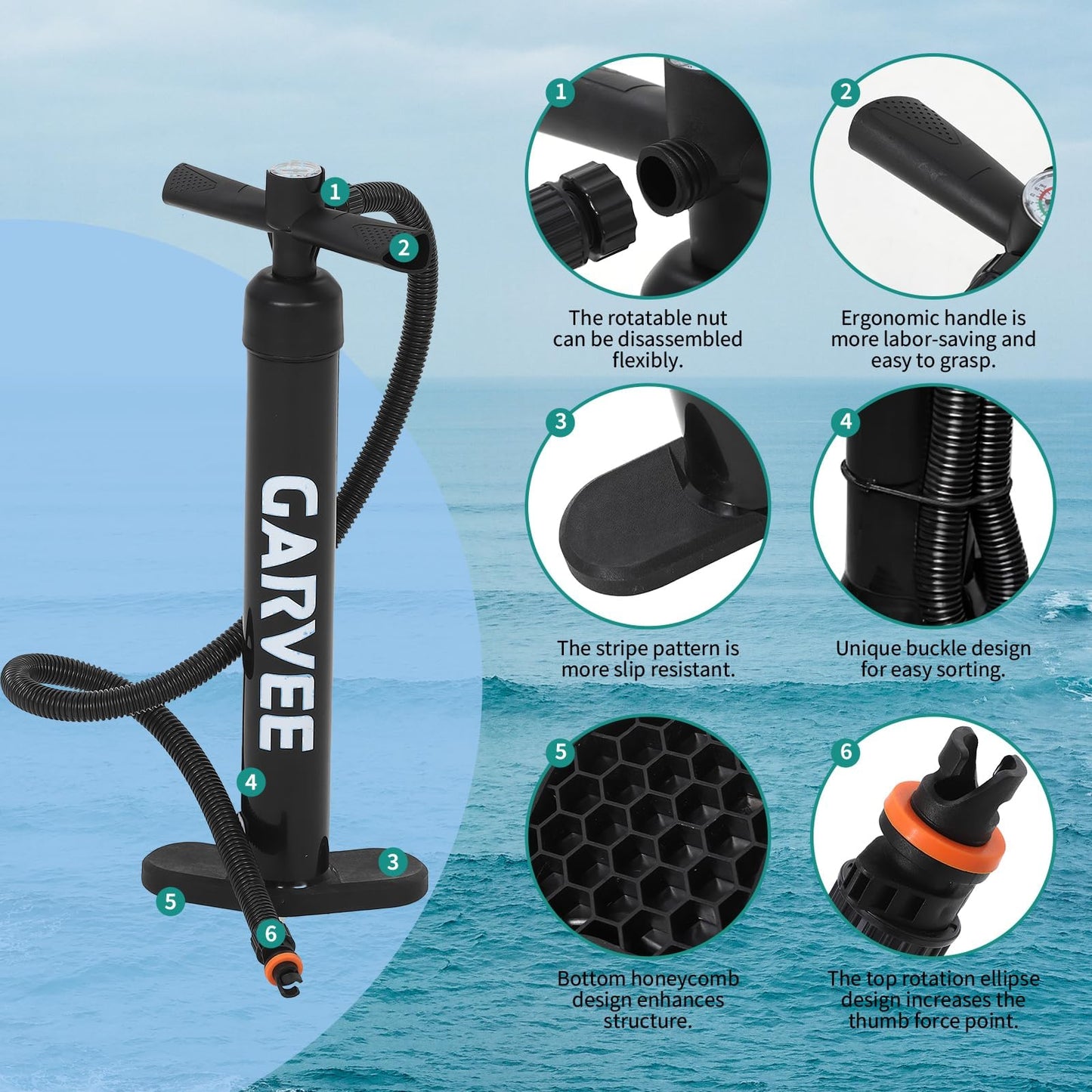 Garvee Inflatable Stand Up Paddle Board, 11' Paddle Boards with Premium SUP Accessories, Non-Slip Deck SUP Paddle Board, Stable Wide Paddleboard for Adults & Youth of All Skill Levels