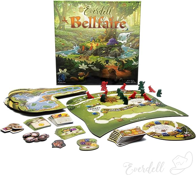 Everdell: Bellfaire Expansion – Board Game Add-On for 5–6 Players with Player Powers New Market Board &amp Special Event Cards – Requires Everdell Base Game