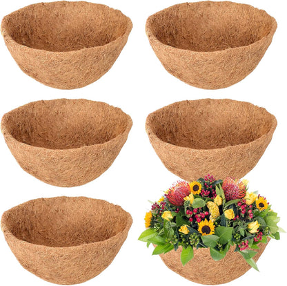 Legigo 8-Inch Coco Fiber Hanging Basket Liners - 100% Natural Coconut Replacement for Flowers & Vegetables