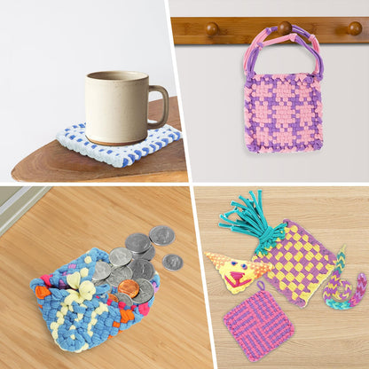 1200 PCS Weaving Loom Loops Potholder 7 inch Durable Nylon DIY Crafts Projects for Kids Adults Rainbow Themed Potholder Weaving Loops Kit Elastic Ideal Gifts for Girls Ages DIY Crafts Supplies