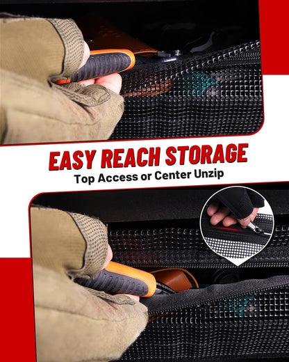 StarknightMT Defender Dash Storage Nets and UTV Center Console Armrest Box with Cup Holders Compatible with Can-Am Defender & Defender MAX HD5 HD7 HD8 HD9 HD10 (2017-2025)
